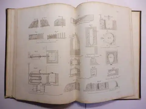 Schubarth, Ernst Ludwig und G. Magenhöfer sc: ATLASBAND zur SCHUBARTH`S HANDBUCH DER TECHNISCHEN CHEMIE mit 20 Kupfertafeln (Teils stockfleckig). 