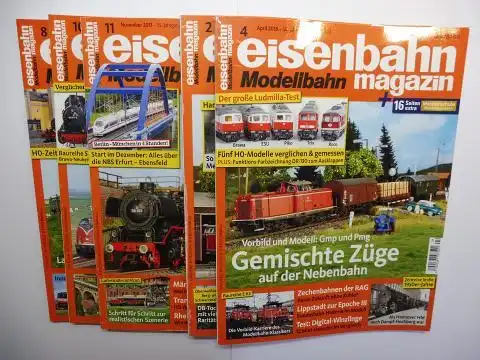 Weltner (Redaktion), Martin, Florian Dürr  Peter Wieland / Martin Menke u. a: eisenbahn magazin Modellbahn. 5 versch. Exemplare oder Hefte *. (Deutschsprachige Monats-Zeitschrift für alle Freunde der Eisenbahn und Modellbahn). 