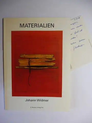 Widmer *, Johann: MATERIALIEN Bilder und Texte - Johann Widmer (Werkschau 1987/88). + AUTOGRAPH * (Postkarte). 