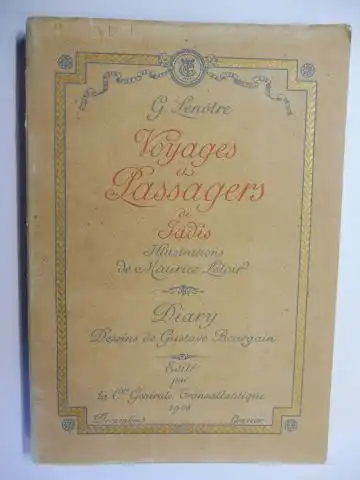 Lenotre, G. Gaston, Maurice Leloir (Illustrations) und G. Bourgain: Vues de France et d`Amerique d`apres des documents anciens et modernes - Dix Estampes (duotone) // Voyages et Passagers de Jadis par G. Lenotre - Illustrations de Maurice Leloir (brunroug