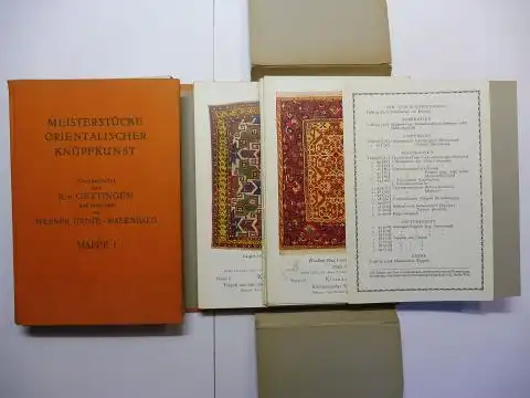 Grote-Hasenbalg (erweitert), Werner und R. v. Oettingen (Neubearbeitet): MEISTERSTÜCKE ORIENTALISCHER KNÜPFKUNST MAPPE I - MAPPE II. Komplett ! - 2 Bände. 