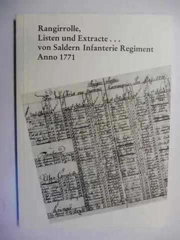 Hanne (Einführung), W: Rangirrolle, Listen und Extracte... von Saldern Infanterie Regiment Anno 1771 *. 