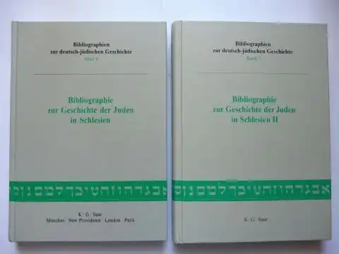 Wodzinski (2), Martin, Margret Heitmann (1) und Andreas Reinke (1): Bibliographie zur Geschichte der Juden in Schlesien I - II  / Bibliography on the History of Silesian Jewry I - II. 2 Bände (2 Volumes) *. 
