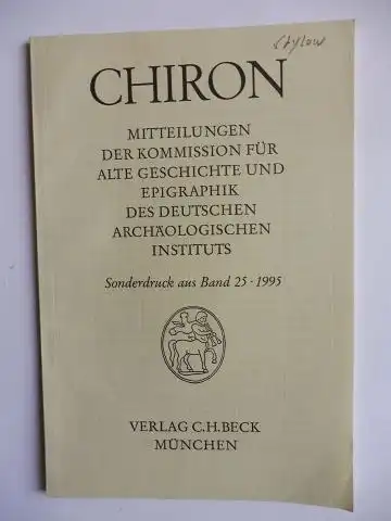 U. Stylow, Armin und Raquel Lopez Melero: Aus CHIRON Mitteilungen der Kommission für Alte Geschichte und Epigraphik des Deutschen Archäologischen Instituts   Sonderdruck aus.. 