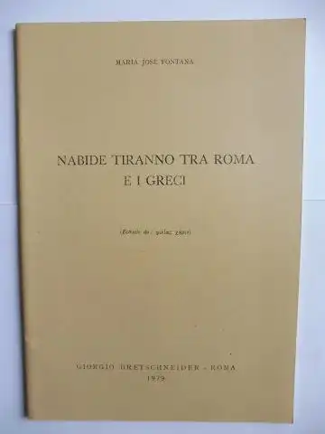 Fontana, Maria Jose: Aus Miscellanea in onore di Eugenio Manni: NABIDE TIRANNO TRA ROMA E I GRECI. 