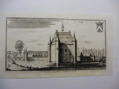 Croes, I. J. van Croes: Original Kupferstich (betitelt): Prospectus Castelli Steenockerzeel *. 