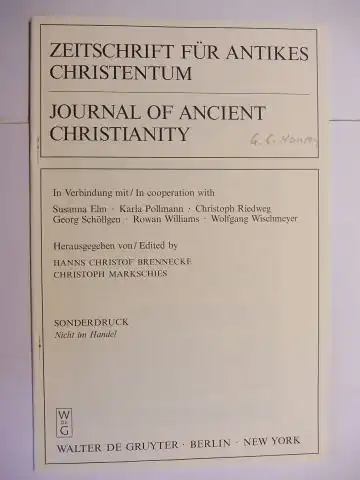 Hansen, Günther Christian: 1 TITEL von Günther Christian HANSEN: "Eine fingierte Ansprache Konstantins auf dem Konzil von Nikaia". Sonderdruck   Extraits   Estratto.. 