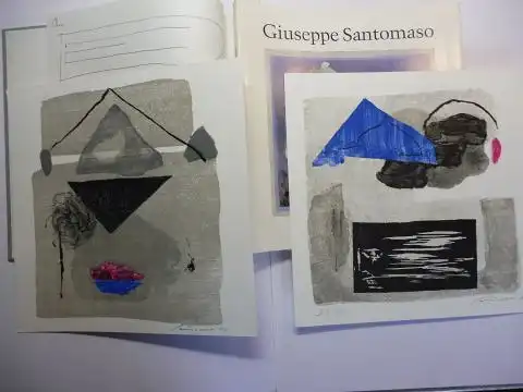 Santomaso *, Giuseppe, Ali Rasekhschaffe-Aras Matthias Bärmann u. a: Giuseppe Santomaso. Aquarelle, Gouachen, Ölbilder - zu seinem achtzigsten Geburtstag. + AUTOGRAPH + 2 OR.-GRAPHIKEN #. (Ausstellung September 1987 - Januar 1988). 