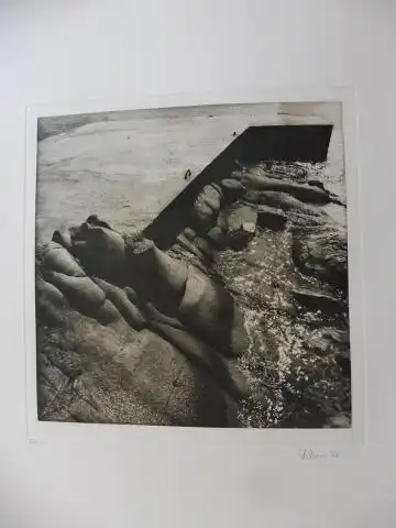 Staberei, Wolfgang: ORIGINAL FOTOGRAVURE aus der Mappe "SEHZEICHEN 14 Heliogravüren"   Mit Bleistift NUMERIERT "22/35" u. SIGNIERT "Staberei 76"   nach Fotoarbeit im..