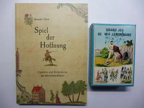 Lenormand, Mlle Marie Anne Adelaide, B.-P. Grimaud (Cartes) und Alexander Glück (Buch): KARTEN: GRAND JEU DE SOCIETE ET PRATIQUES SECRETES DE Mlle LENORMAND - 54...