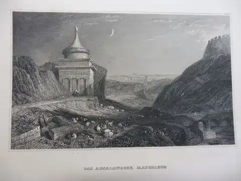 ORIGINAL- STAHLSTICH : DAS ABSALONSCHE MAUSOLEUM *. 