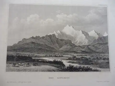 ORIGINAL- STAHLSTICH : Der Caucasus. 