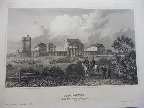 Daut, L: ORIGINAL- STAHLSTICH : VINCENNES Schloss und Staatsgefängniss bei Paris. 