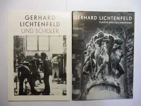 Schönemann, Heinz: GERHARD LICHTENFELD UND SCHÜLER / GERHARD LICHTENFELD PLASTIK UND ZEICHNUNGEN. 2 HEFTE *. KUNSTHALLE BAD KÖSEN 1986 / Staatliche GALERIE MORITZBURG HALLE 1979. 