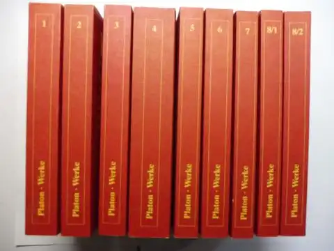 PlatonFriedrich Schleiermacher (Deutsche Übers.) Gunther Eigler (Hrsg.) u. a: PLATON WERKE IN ACHT BÄNDEN (9 Taschenbücher) GRIECHISCH UND DEUTSCH Sonderausgabe. Mit Bearbeitung. 