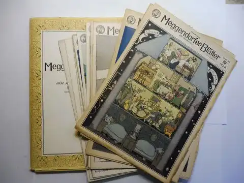 Schreiber, Ferdinand u. J.F: Meggendorfer-Blätter - ein kulturhistorischer Leckerbissen. 16 Hefte. München. Zeitschrift für Humor und Kunst. Nr. 802 - 808 - 926 - 1018...