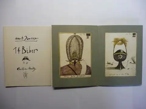 Janssen, Horst und Gerhard Schack (Hrsg.): Horst Janssen *. 14 Biber. + AUTOGRAPH (Bleistift-Monogr. u. datiert 73 vorn) *. 