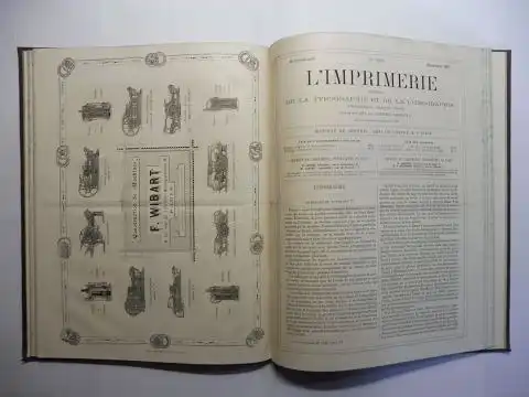 Charavay (Fondateur 1864), Gabriel: L`IMPRIMERIE. JOURNAL DE LA TYPOGRAPHIE, DE LA LITHOGRAPHIE ET DES ARTS ET PROFESSIONS QUI S`Y RATTACHENT *. Dix-huitième année (18. Jahrg.) 1881. 