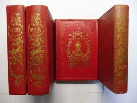 Byron *, Lord Georg Gordon und Adolf Böttger: Lord Byron`s Sämmtliche Werke. 12 Bänden in 4 Bänden. Diamant-Ausgabe (Illustriert). 