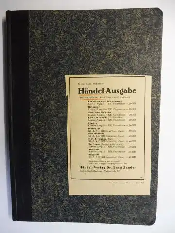 Hofmeister, Friedrich: Hofmeisters Jahresverzeichnis 1941. Verzeichnis sämtlicher Musikalien, Musikbücher, Zeitschriften, Abbildungen und plastischen Darstellungen, die in Deutschland und in den deutschsprachigen Ländern erschienen sind. Werke.. 