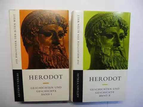 Herodot * und Gisela Strasburger (Bearbeitet): HERODOT - GESCHICHTEN UND GESCHICHTE BAND I - BAND II *. 