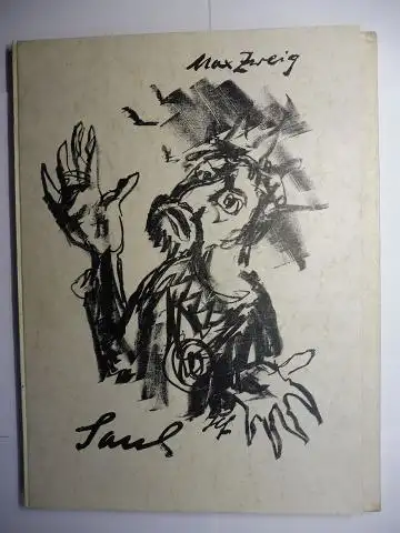 Fronius *, Hans und Max Zweig: MAX ZWEIG / HANS FRONIUS *. SAUL UND DAVID IN DER HÖHLE. SZENE AUS DEM DRAMA "SAUL". MIT FÜNF HANDSIGNIERTEN ORIGINAL-LITHOGRAPHIEN VON HANS FRONIUS. 