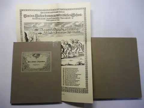 Aurbacher, Ludwig und E.A. Greeven (Nachwort): Die Geschichte von den (die) Sieben Schwaben. Mit 10 Lithographien nach Zeichnungen Ferdinand Fellners von Moritz von Schwind und 1 Einblattdruck nach einem Kupferstich von 1690. Nachwort von E. A. Greeven. 