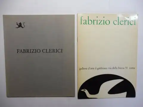Siciliano (1), Enzo, Valerio Zurlini (2) Fabrizio Clerici * u. a: KONVOLUT FABRIZIO CLERICI (2 TITELN). 1) FABRIZIO CLERICI Zeichnungen und Lithographien (D) // 2)...