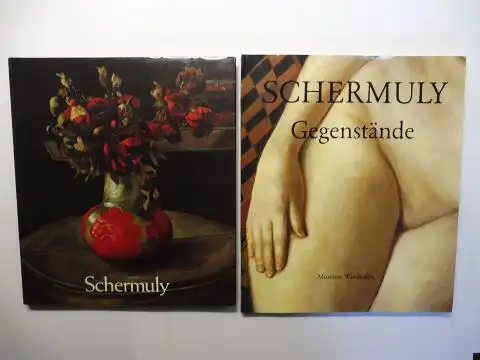 Lindemann (Hrsg.) 1, Dr. Inge und Martin Mosebach (Hrsg.) 2: 2 TITELN PETER SCHERMULY *: 1) Schermuly - Abstrakte Strukturen eines neuen Realismus // 2) SCHERMULY - Gegenstände. Museum Wiesbaden Dezember 1989 bis Januar 1990 (mit Beiträge). 
