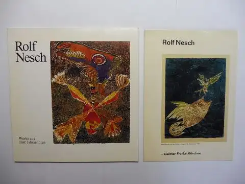 Leonhard (1), Kurt und Günther Franke (2): KONVOLUT ROLF NESCH: 1) Rof Nesch - Werke aus fünf Jahrzehnten // 2) Rolf Nesch Metalldrucken bei Günther Franke München. 