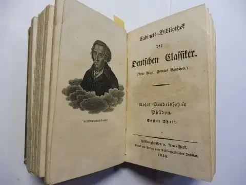 Stolberg *, Friedrich Leopold zu und Moses Mendelssohn *: Cabinets Bibliothek der Deutschen Classiker (Neue Folge. Erstes, zweites, zehntes, eilftes Bändchen)   Anthologie aus.. 