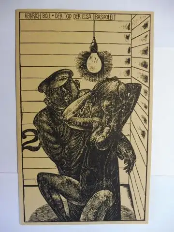 Böll, Heinrich und Karl-Georg Hirsch (Illustr.) *: DER TOD DER ELSA BASKOLEIT - Erzählung von Heinrich Böll. Mit zwei Original-Holzschnitten von KARL-GEORG HIRSCH *. ILLUSTRATION 63 - DREIZEHNTER SONDERDRUCK.