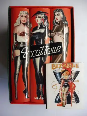 Christy (Foreword), Kim and John Willie *: The complete reprint of Exotique. The first 36 issues, 1951-1957. BIZZARE, UNUSUAL. 3 Bände im Schuber + John Willie`s Bizzare (Taschen Amuse-gueule). 