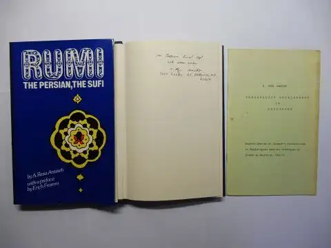 Arasteh *, A. Reza and Erich From (Vorwort): RUMI - THE PERSIAN, THE SUFI. + AUTOGRAPH + HEFT *. With a preface by Erich Fromm. 