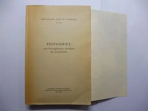 Geiger (Hrsg.), Paul und E. Hoffmann Krayer (begründet von): Schweizerisches Archiv für Volkskunde   Vierteljahrsschrift 43. Band. Festschrift zum fünfzigjährigen Bestehen der Gesellschaft *.. 