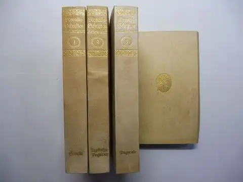 Novalis *, Friedrich Leopold Frhr. von Hardenberg ,gen. und J. Minor (Herausgeber): Novalis Schriften. 1) Gedichte / 2) Tagebücher   Fragmente / 3) Fragmente.. 