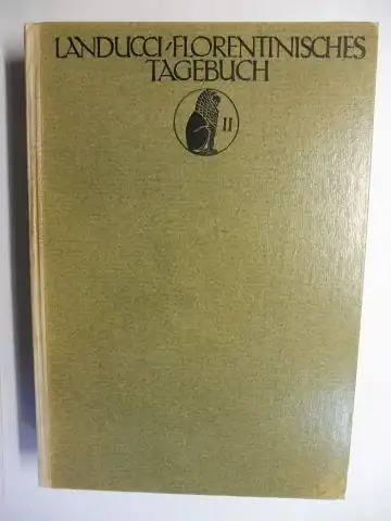 Landucci *, Luca und Marie Herzfeld (Hrsg.): LUCA LANDUCCI *. EIN FLORENTINISCHES TAGEBUCH 1450 1516. II. BAND 1498 1516 / NEBST EINER ANONYMEN FORTSETZUNG (Halbpergament).. 