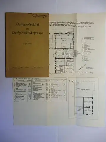 Dobler, August und Ritter u. Moritz (Architekten Plan): Dorfgenossenschaft und Dorfgenossenschaftshaus + AUTOGRAPHEN *. 