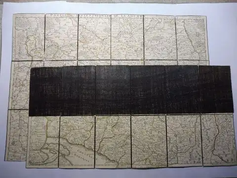 de l`Isle (Delisle) *, Guillaume: CARTE EN DEUX PARTIES DE LA SOUABE (Partie septentrionale / Partie meridionale) DE GUILLAUME DE L`ISLE (1704/1725). / ZWEITEILIGE KARTE VON SCHWABEN (Nordteil / Südteil) VON GUILLAUME DE L`ISLE (1704/1725). 