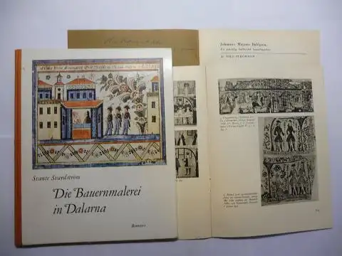 Svärdström, Svante und Nils Strömbom (Beilagen) *: Svante Svärdström. Die Bauernmalerei in Darlana. + 2 BEILAGEN von Nils Strömbom: "Johannes Magnus Dahlgren. En märkling halländsk bonadsmälare " Seiten 137-155 LIV och Folkkultur Volym III...