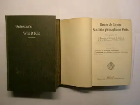 Spinoza, Benedicti de (Baruch),  O. Baensch / A. Buchenau / O. Gebhardt und  J.H. v. Kirchmann / C. Schaarschmidt: Baruch de Spinoza: Sämtliche.. 