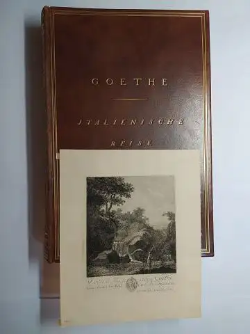 Goethe, Johann Wolfgang von und Georg von Graevenitz: GOETHES ITALIENISCHE REISE. MIT DEN ZEICHNUNGEN GOETHES SEINER FREUNDE UND KUNSTGENOSSEN. + ORIGINAL KUPFERSTICH (POSTHUM) VON J.. 