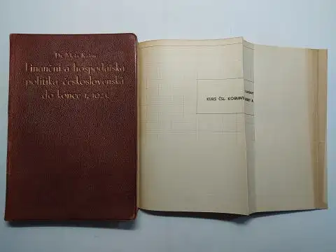 Rasin, Dr. Alois: Financni a hospodarska politika ceskoslovenska do konce r. 1921 *. Narodohospodarska Knihovna Rocnik I. Svazek IV. 