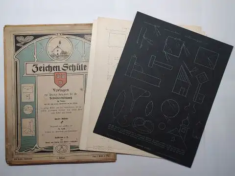 Eyth, H. (Heinrich): Zeichenschule (Zeichen Schule). Vorlagen mit Übungs-Aufgaben für die Selbstbeschäftigung (Zeichnen) im Hause wie für den ersten Unterricht in der Schule. Ausgewählt und gezeichnet von K. Eyth *. 
