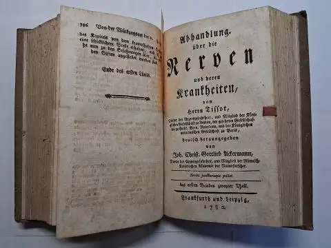 Tissot, Samuel Simon Auguste Andre David und Joh. Christ. Gottlieb Ackermann: Abhandlungen über die Nerven und deren Krankheiten, von Herrn Tissot *, Doctor der Arzneygelehrheit.. 