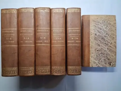 de Feller, F. X. und M. Perennes: BIOGRAPHIE UNIVERSELLE ou DICTIONNAIRE HISTORIQUE DES HOMMES QUI SE SONT FAIT UN NOM PAR LEUR GÉNIE, LEURS TALENS (talents), LEURS VERTUS, LEURS ERREURS OU LEURS CRIMES. 6 VOLUMES / 6 BÄNDE (I-XII). 