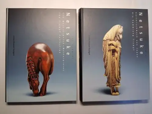 Brandt, Klaus Joachim, Peter Thiele und  Berthold Leibinger / Patrizia Jirka-Schmitz: Netsuke. 112 Meisterwerke. Masterpieces The Trumpf Collection (Band 1) // Netsuke. Gürtelschmuck aus Japan. Die Sammlung Trumpf (Band 2). 2 BÄNDE *. 