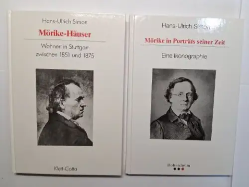 Simon *, Hans-Ulrich, Paul Sauer (Hrsg. 1) und Roland Müller (Hrsg. 2): Mörike-Häuser - Wohnen in Stuttgart zwischen 1851 und 1875 // Mörike in Porträts seiner Zeit. 2 BÄNDE + AUTOGRAPHEN *. 