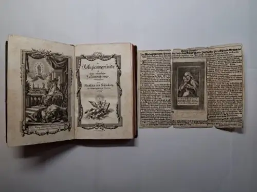 Schönberg *, Matthias von: Die Religiongsgründe in ihrem ordentlichen Zusamenhange von Matthias von Schönberg der Gottesgelehrtheit Doctor. 1776. + EINBLATTDRUCK (15 x 20 cm mit.. 
