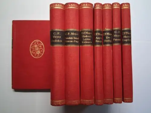 Meyer *, Conrad Ferdinand, Harry Mayne (Einleitung) und Max Nußberger (Einleit.): Conrad Ferdinand Meyer. Sämtliche Werke. 8 Bände in Ganzleinen. TASCHEN-FORMAT. Komplett. 